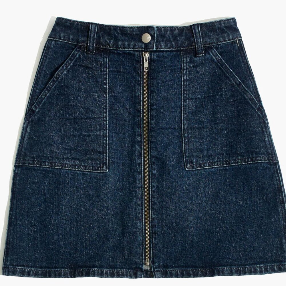 Madewell Denim Utility Zip Skirt